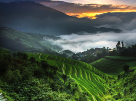 the Shaole Pavilion Scenic Viewing Spot on Xishan Mountain